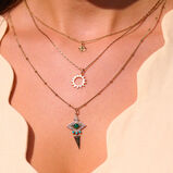 Limited Edition Malachite Eye Pendant 9k Gold, , hi-res