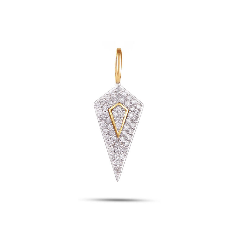Diamond Rhombus Pendant 9k Gold, , hi-res