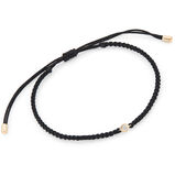 Diamond Solitaire Friendship Bracelet Black 9k Gold, , hi-res