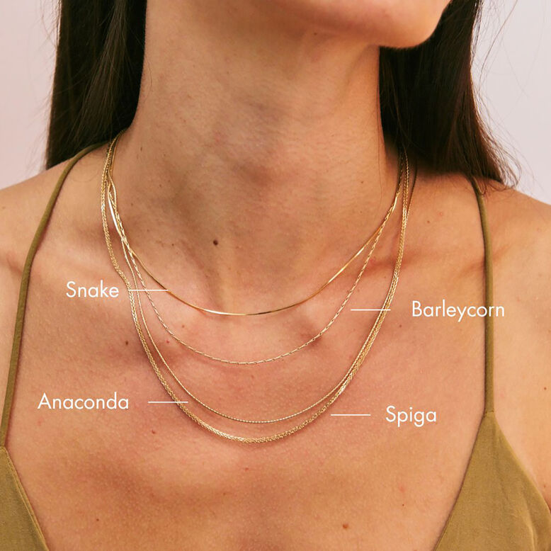 18" Barleycorn Chain 9k Gold, , hi-res