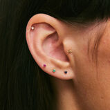 Mini Diamond Solitaire Flat Back 9k Gold 8mm Single, , hi-res