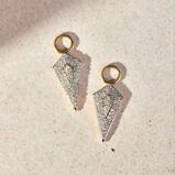 Diamond Rhombus Earring Charm 9k Gold Single, , hi-res