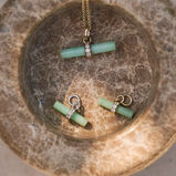 Chrysoprase T-Bar Earring Charm 9k Gold Single, , hi-res