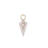 Diamond Rhombus Earring Charm 9k Gold Single, , hi-res