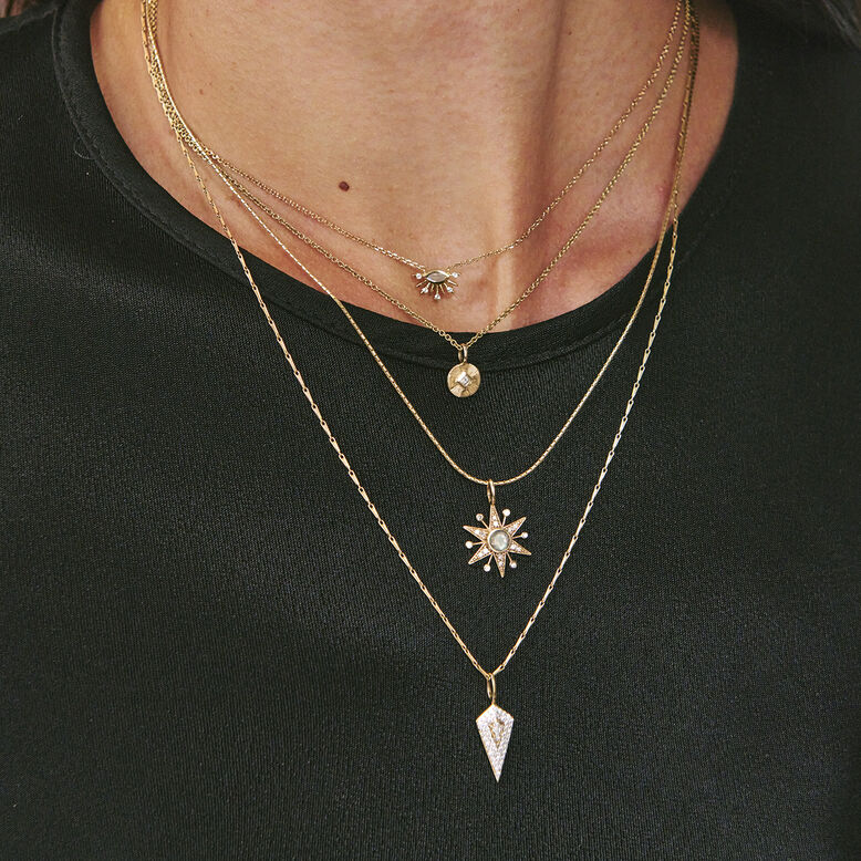 16" Cable Chain 9k Gold, , hi-res