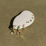 Sunburst Silhouette Earring Charm 9k Gold Single, , hi-res