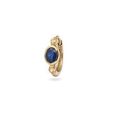 Sapphire Huggie Hoop Earring 9k Gold Single, , hi-res