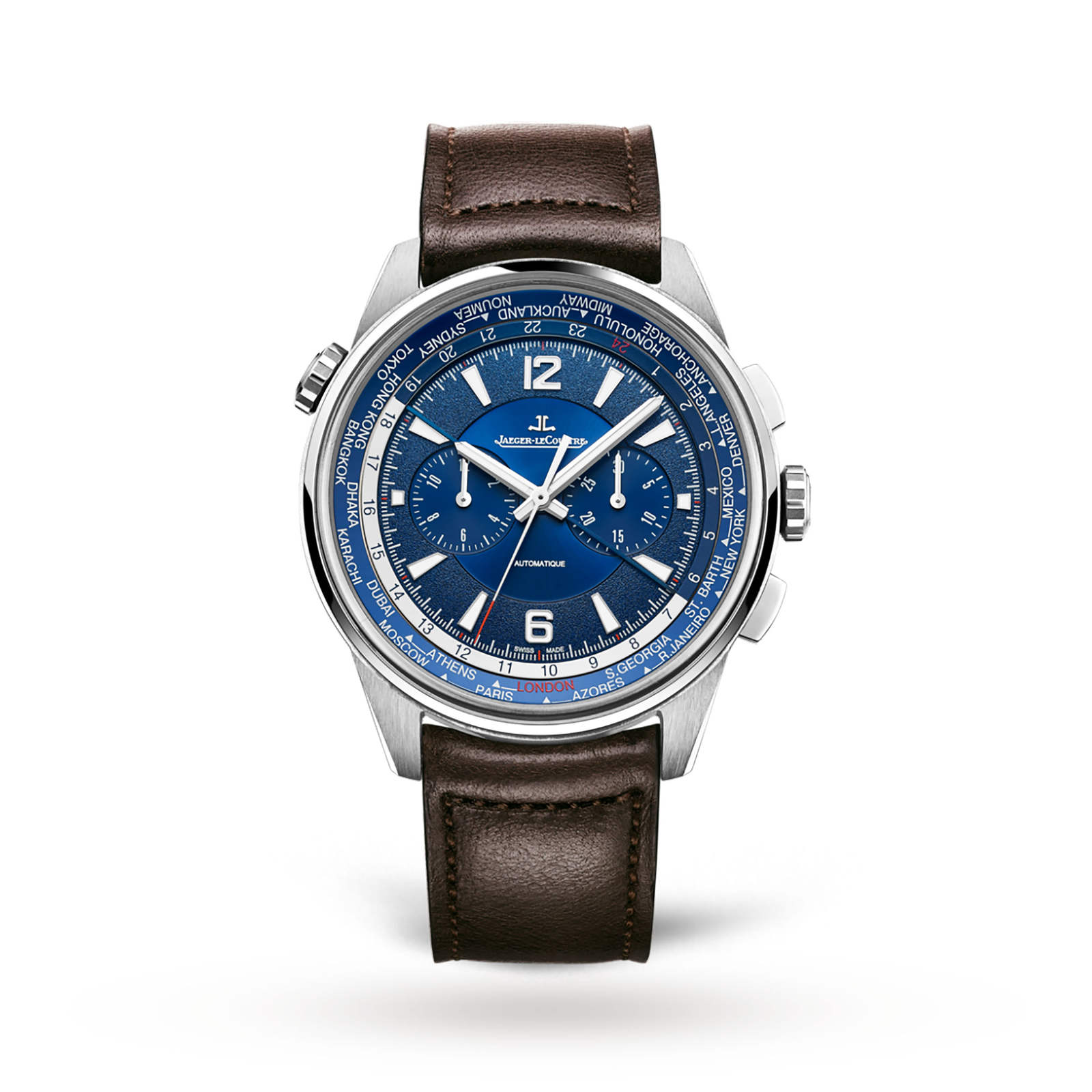 Jaeger Lecoultre Polaris Chrono Worldtime Mens Watch Fine Watches