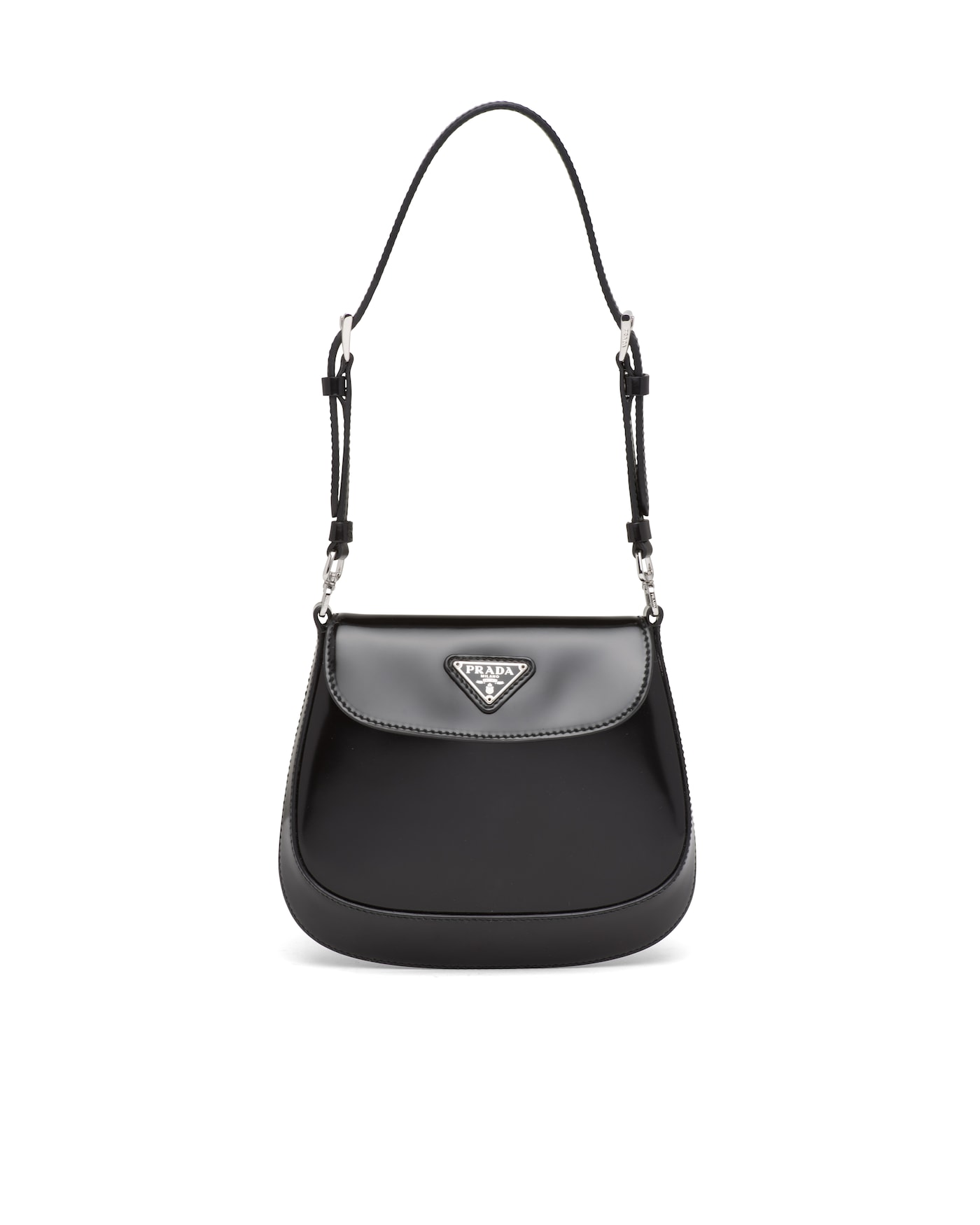 ショルダーバッグ・ポシェット Prada Cleo Brushed Leather Mini Bag with Flap Black Prada Prada Cleo brushed leather mini bag Women | Heathrow