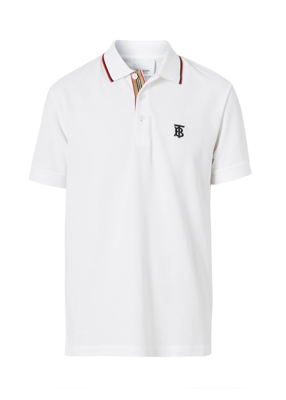 Burberry Icon Stripe Placket Cotton Piqué Polo Shirt Tops | Heathrow  Boutique