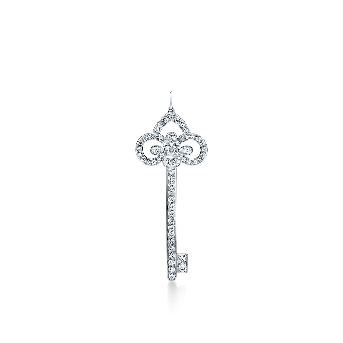 Revserve Keys Tiffany & Co Tiffany Keys fleur de lis key pendant in platinum with ...