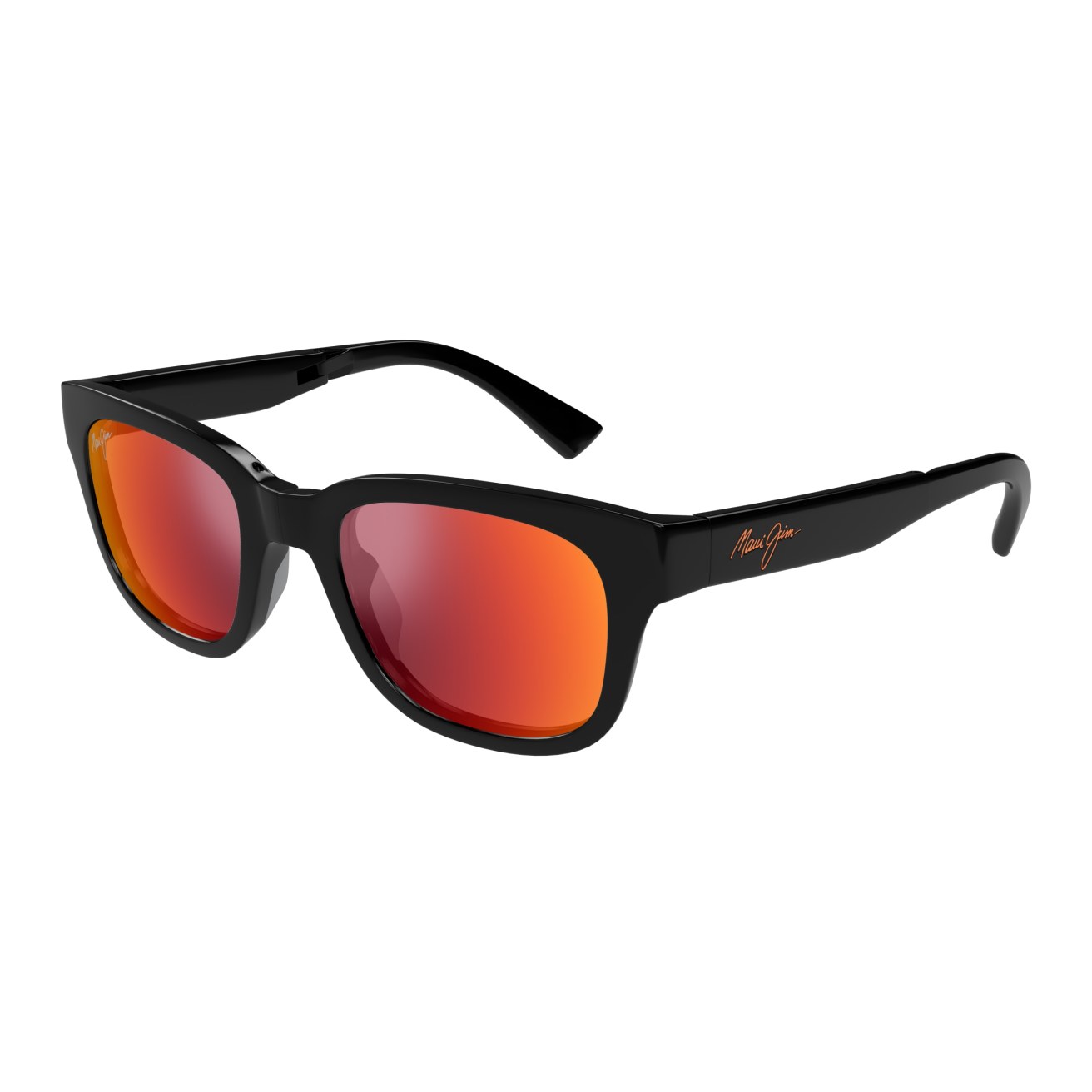 Maui Jim Sunglasses Lelepau - Hawaii Lava Shiny Black Sunglasses