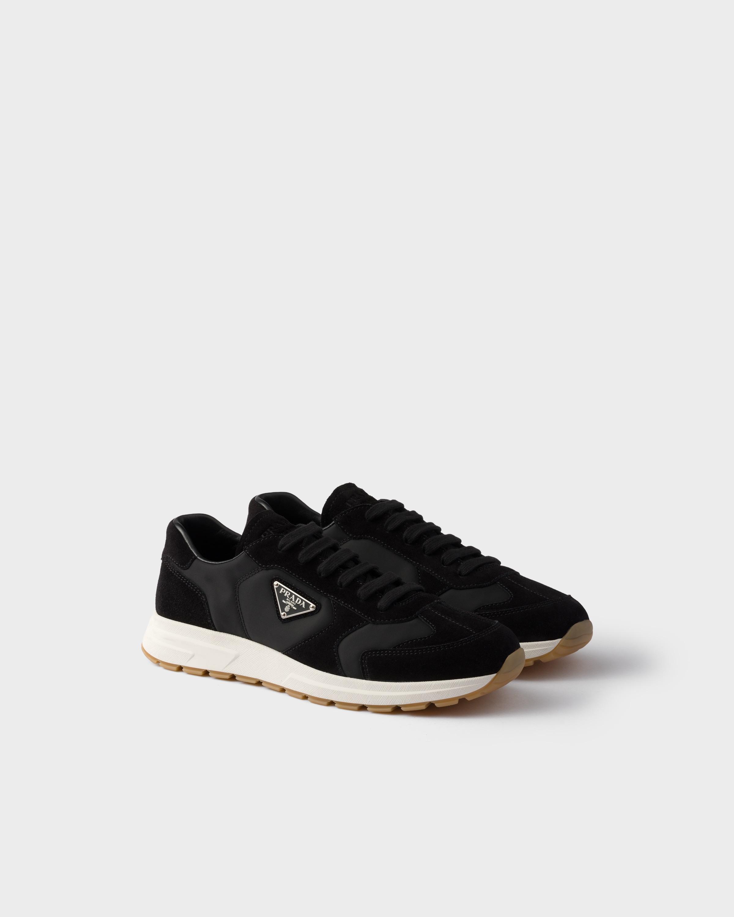 Prada Prax suede and Re-Nylon sneakers Shoes | Heathrow Reserve & Collect
