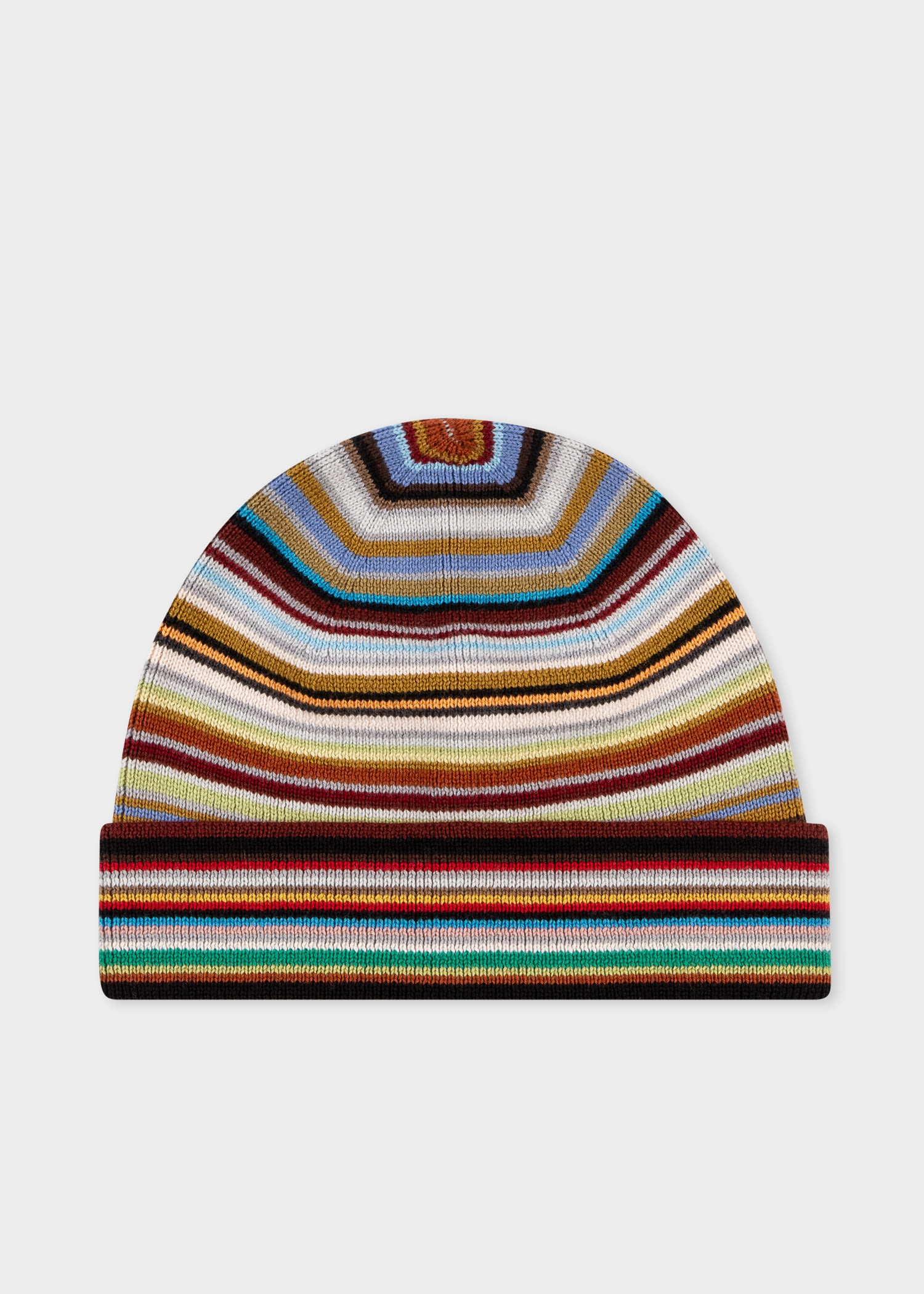 Paul Smith Merino Wool Signature Stripe Beanie Hat Multicolour