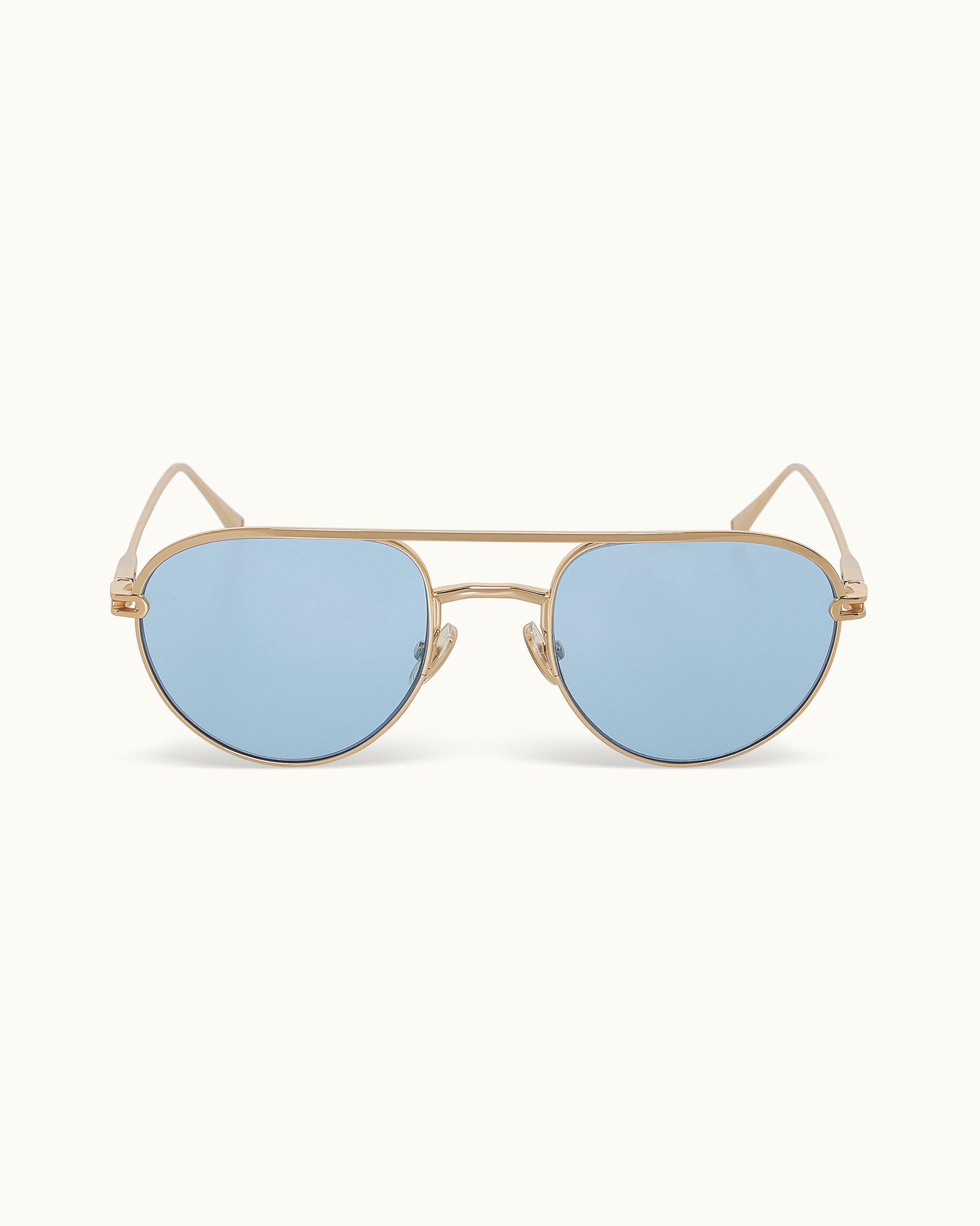 Orlebar Brown Sunglasses | The Micky Aviator Sunglasses Orlebar Brown Unisex Aviator Sunglasses Black Gunmetal OB/24  main image 4