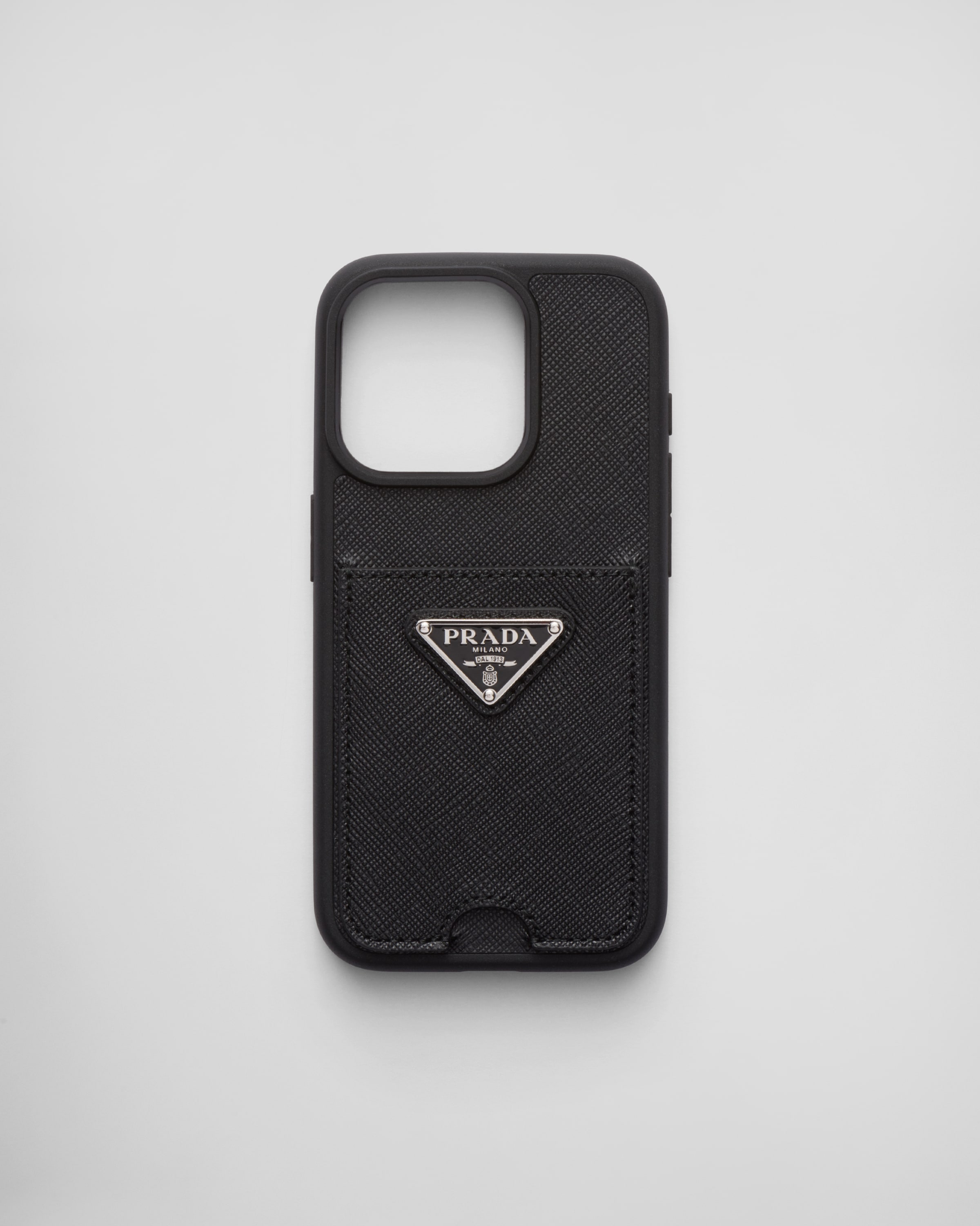 Prada Saffiano leather cover for iPhone 15 Pro Accessories