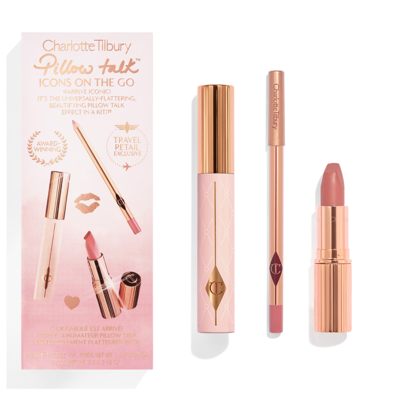 リップライナー Charlotte Tilbury Pillow Talk On The Go Charlotte Tilbury Pillow Talk Icons On The Go Travel Retail