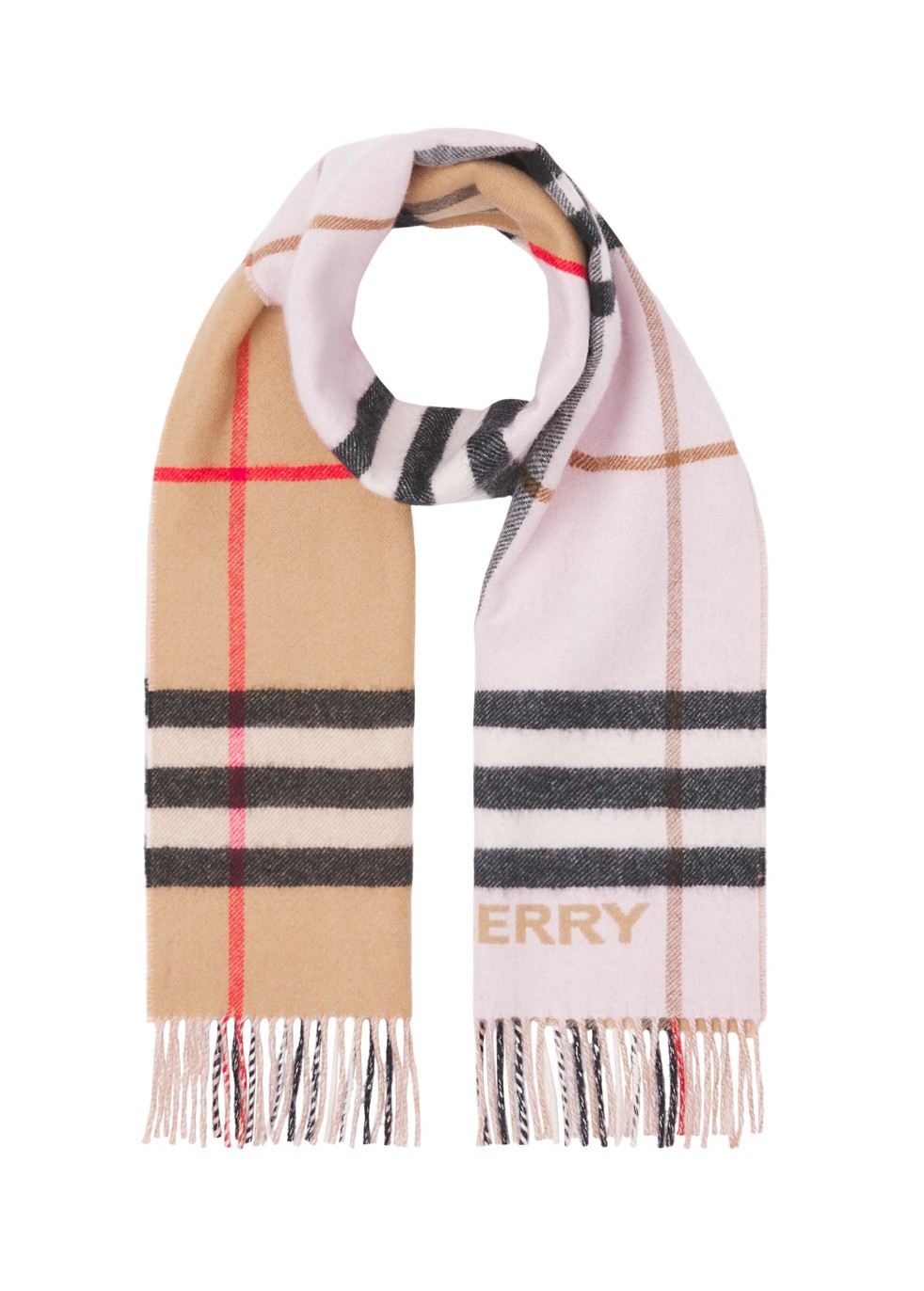 Burberry Contrast Check Cashmere Scarf Hats & Scarves | Heathrow ...