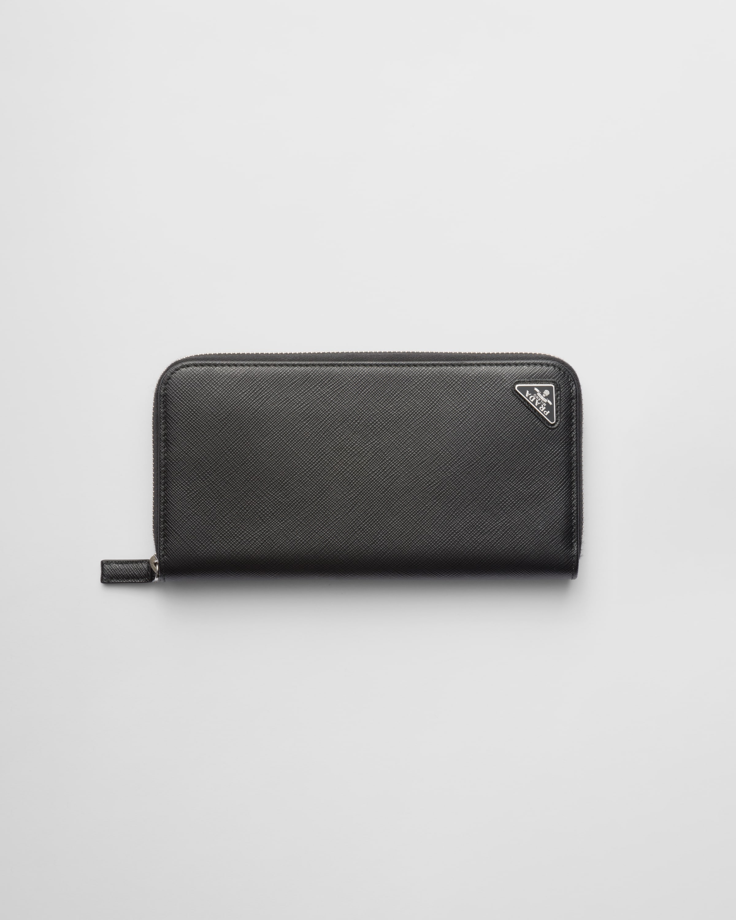 Prada saffiano trifold wallet on sale