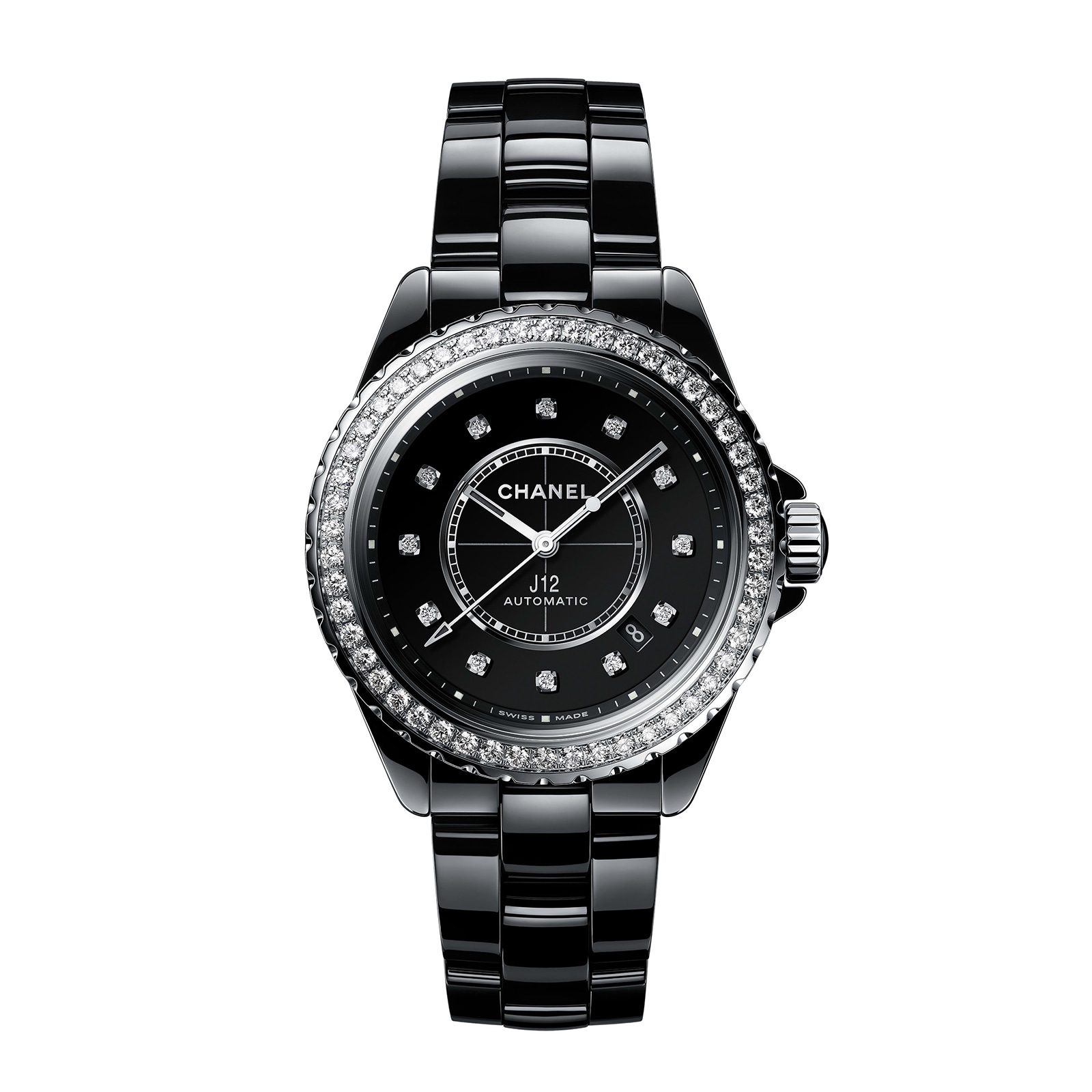 Chanel J12 Diamond Bezel Calibre 12.1 38mm Ladies Watch Fine