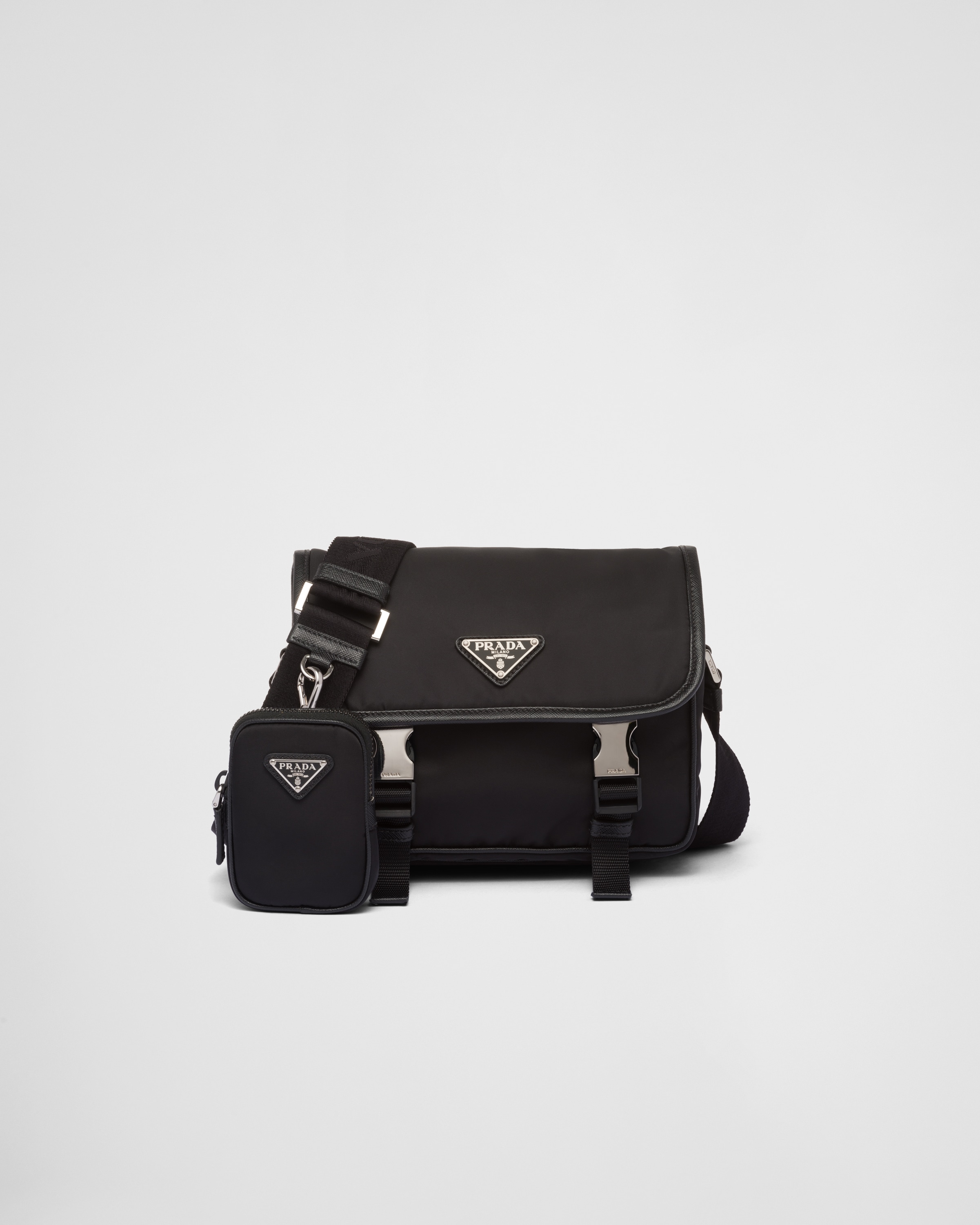 Prada Re Nylon and Saffiano leather shoulder bag Shoulder Heathrow Reserve Collect