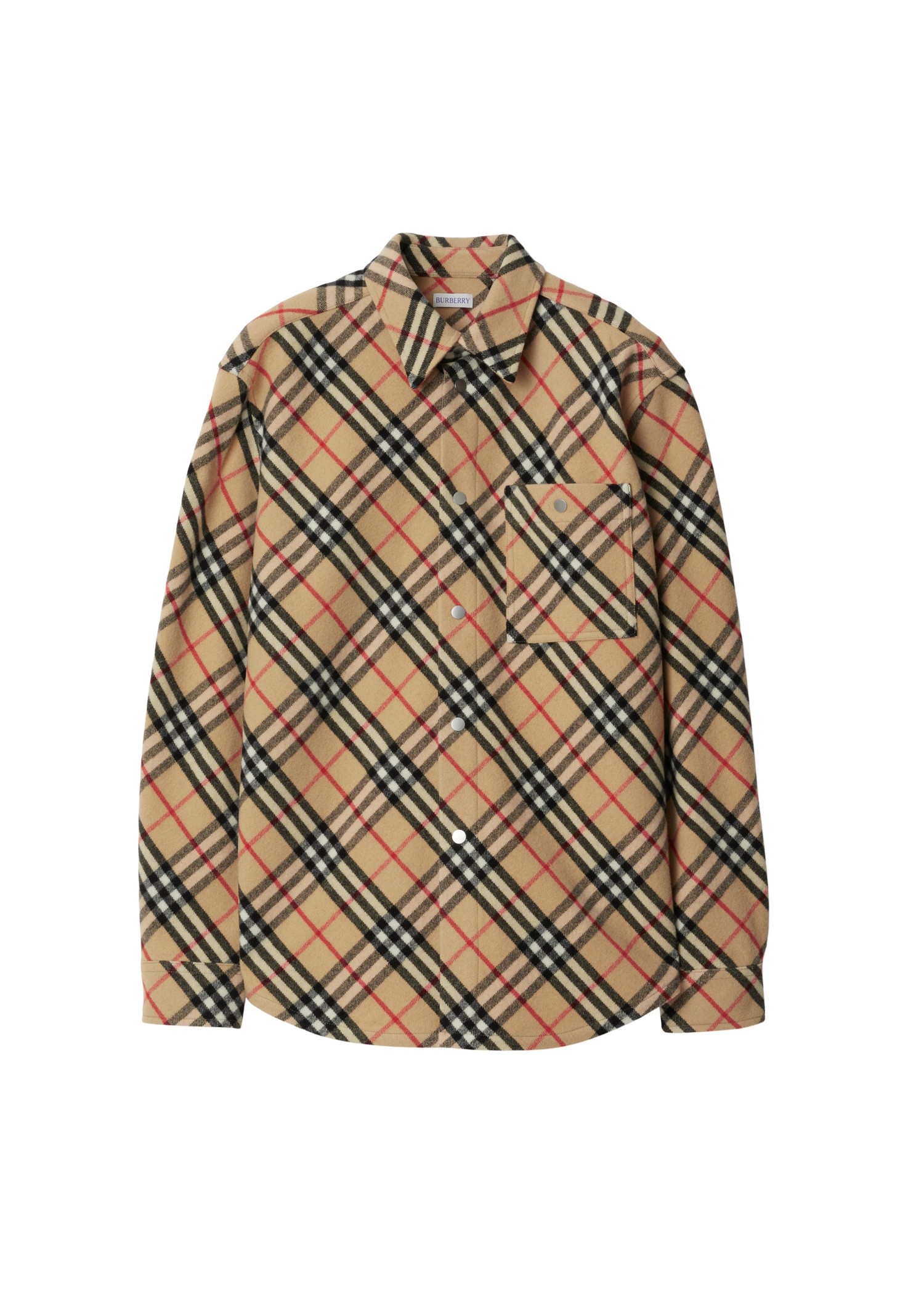 Burberry Oversized Check Wool Shirt Tops | Heathrow Reserve & Collect