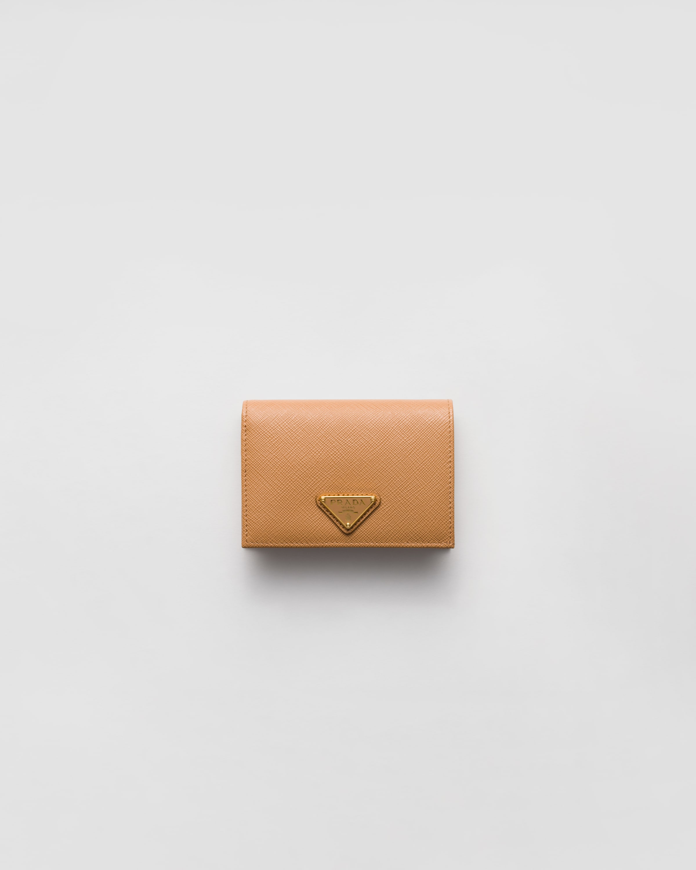 Prada saffiano triangle wallet cheap