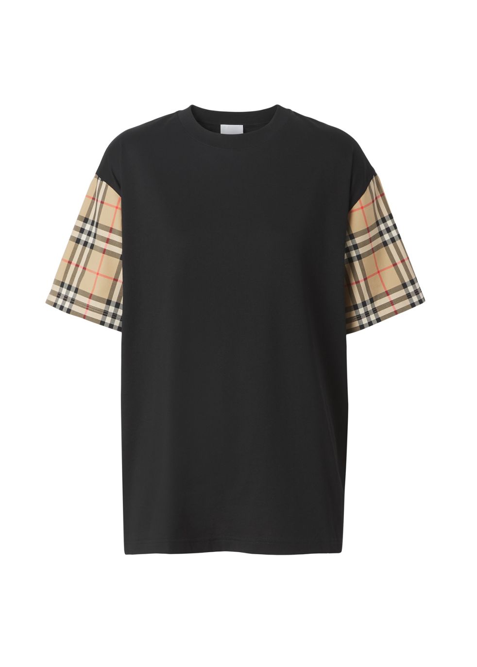 burberry check trim tee