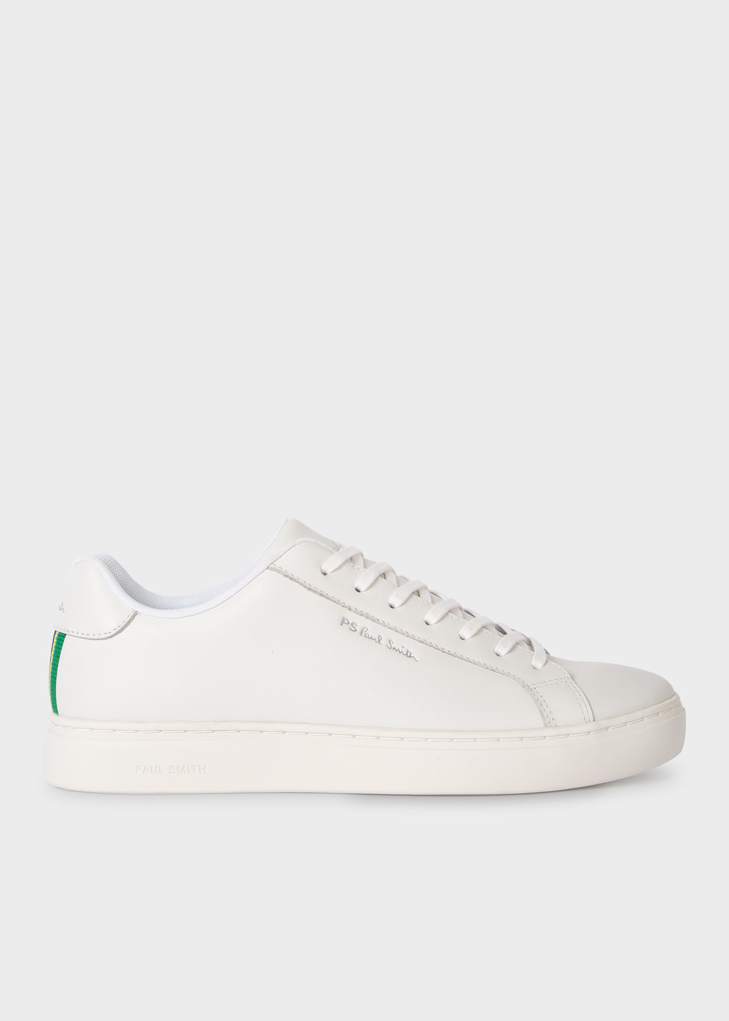 Paul Smith White Leather 'Rex' Trainers Shoes | Heathrow Reserve & Collect