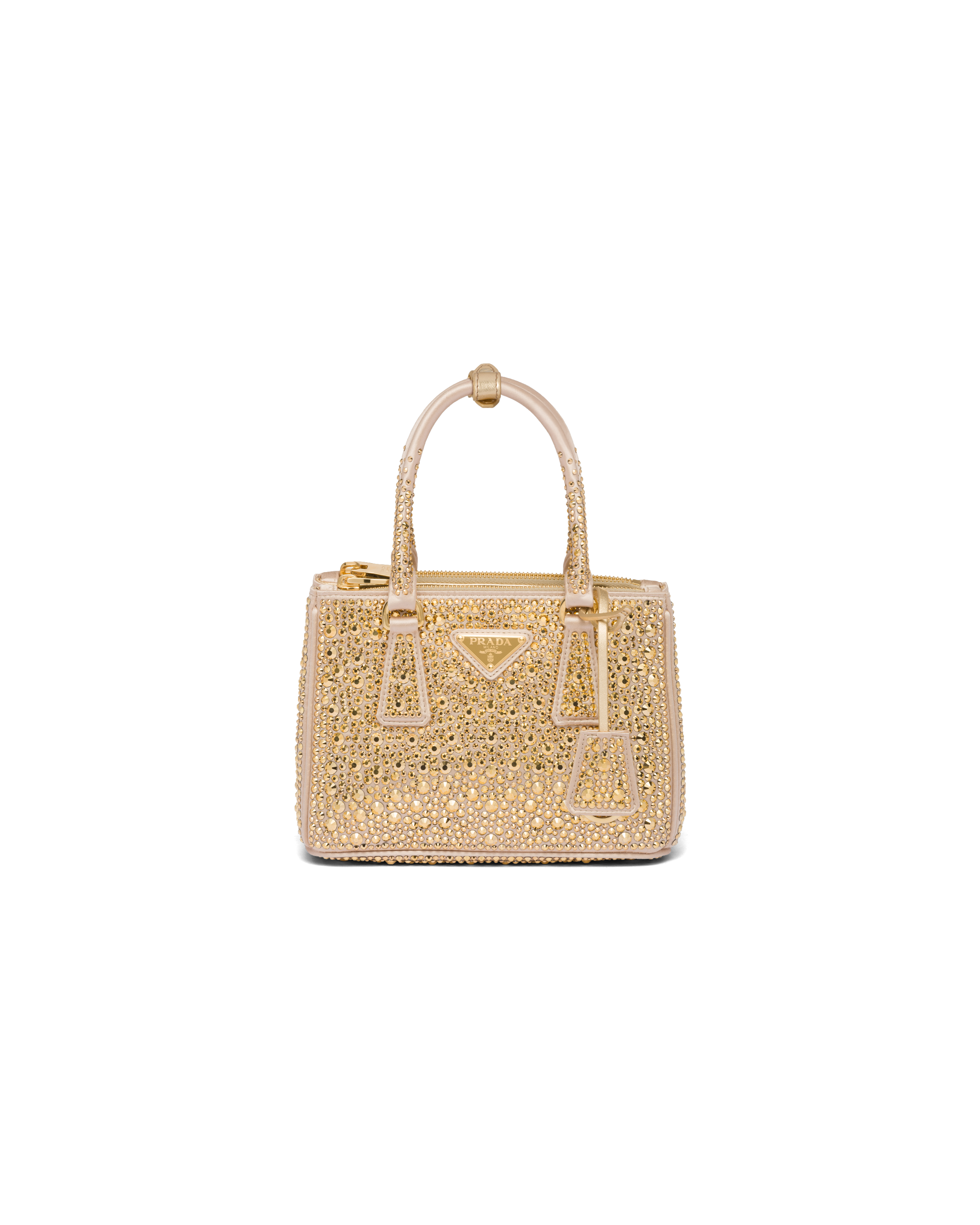 Prada Prada Galleria satin mini-bag with crystals Top Handle | Heathrow  Boutique